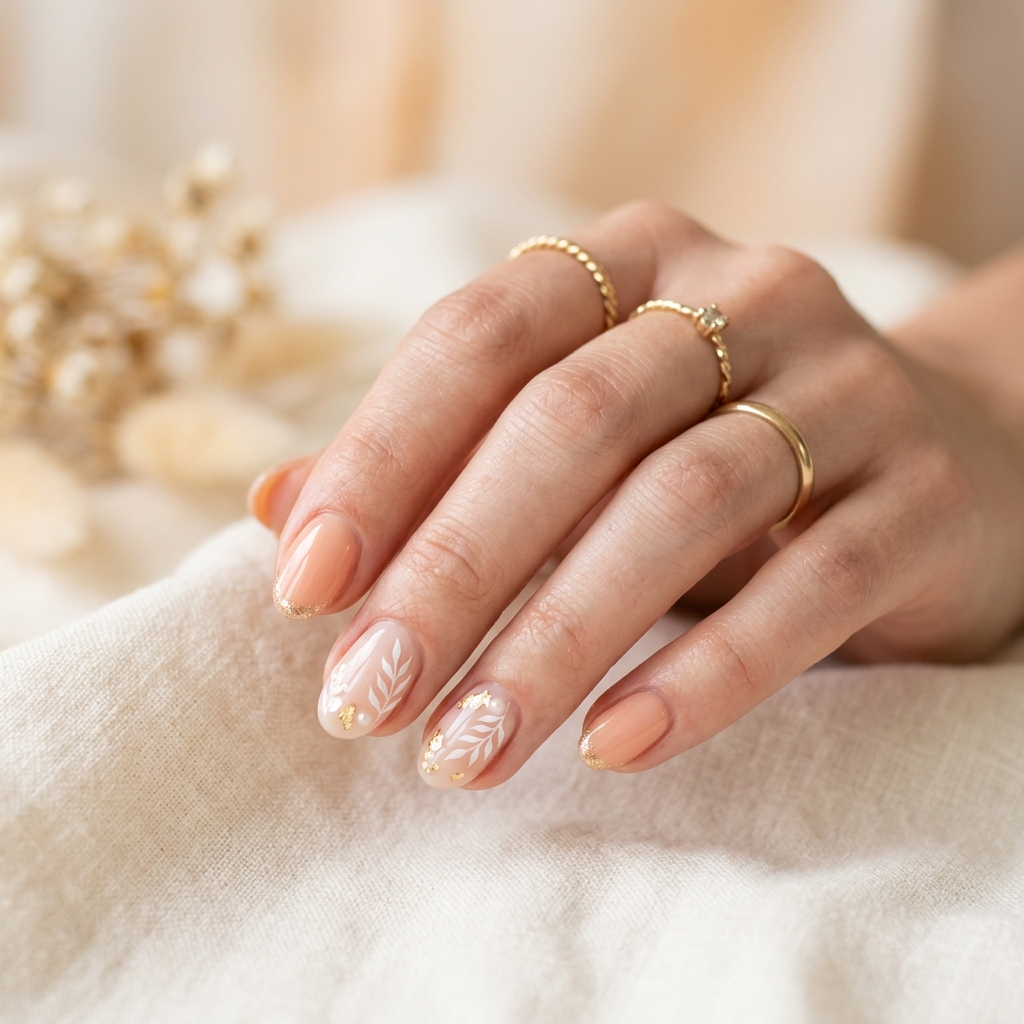 Detalle del trabajo de manicura y del cuidado de las uñas